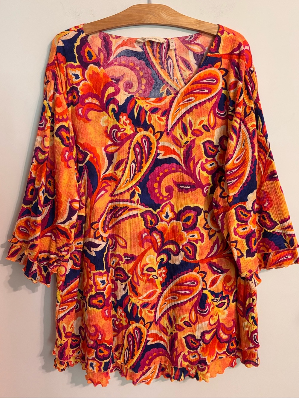 Soft Surroundings layered paisley tunic top